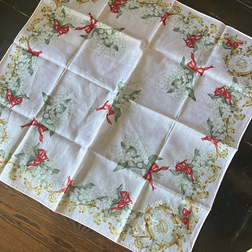 Christian Dior 18”x18” scarf, Authentic, Vintage, BONUS Dior pouch.